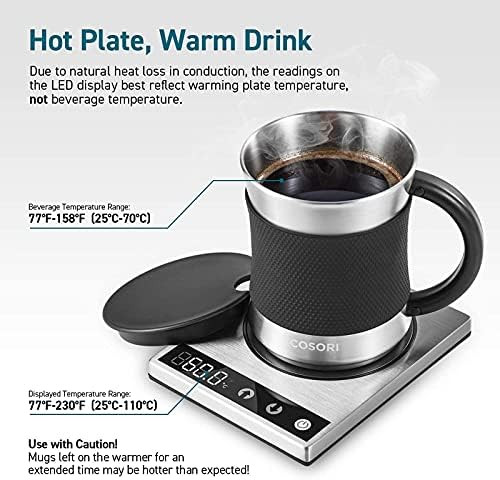 COSORI Coffee Warmer & Mug Set Beverage Cup Warmer for Desk Home Office Use, 1 Count (Pack of 1), El | Amazon (US)