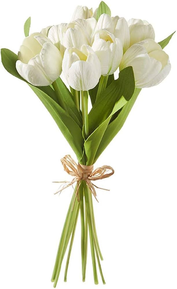 RAZ Imports Botanical Farmhouse 15" Real Touch White Tulip Bundle | Amazon (US)