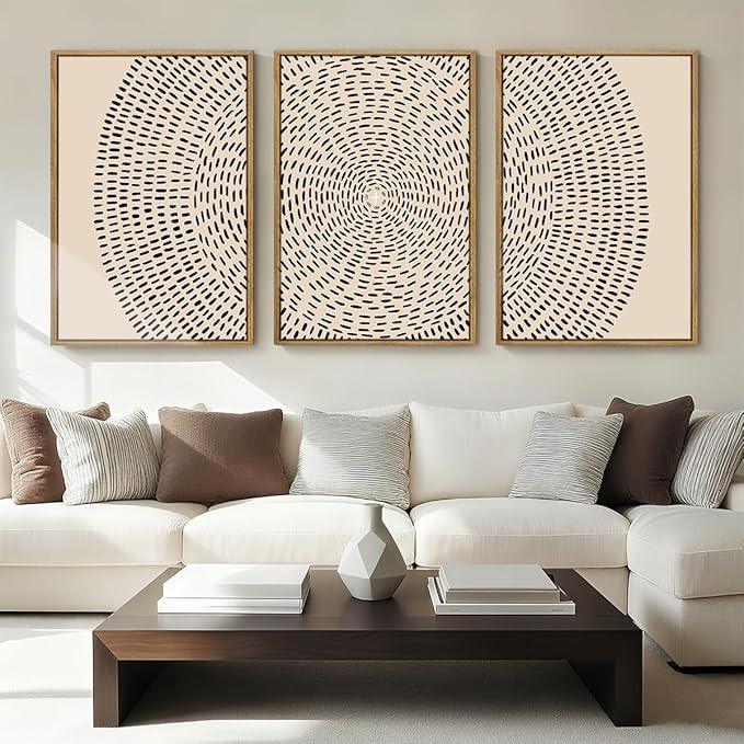 ANHUIB Large Jesus Wall Art 24x36 Inch Jesus Feeds The 5000 Canvas Wall Art Set of 3 Framed Chris... | Amazon (US)