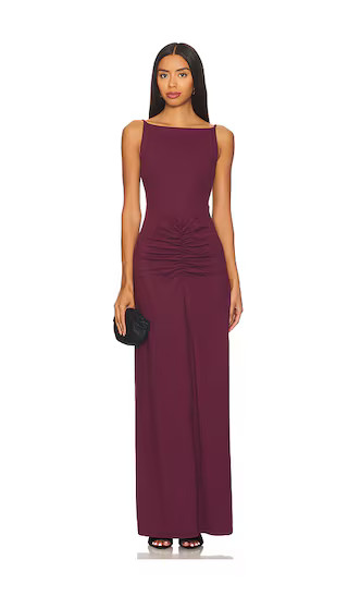 High Neck Dress in Malbec | Revolve Clothing (Global)