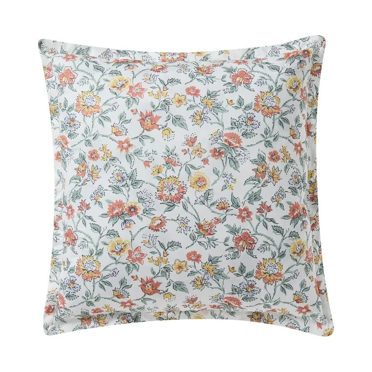 Home Decor Collection 20" x 20" White Vintage Botanical Floral Cotton Decorative Pillow | Walmart (US)