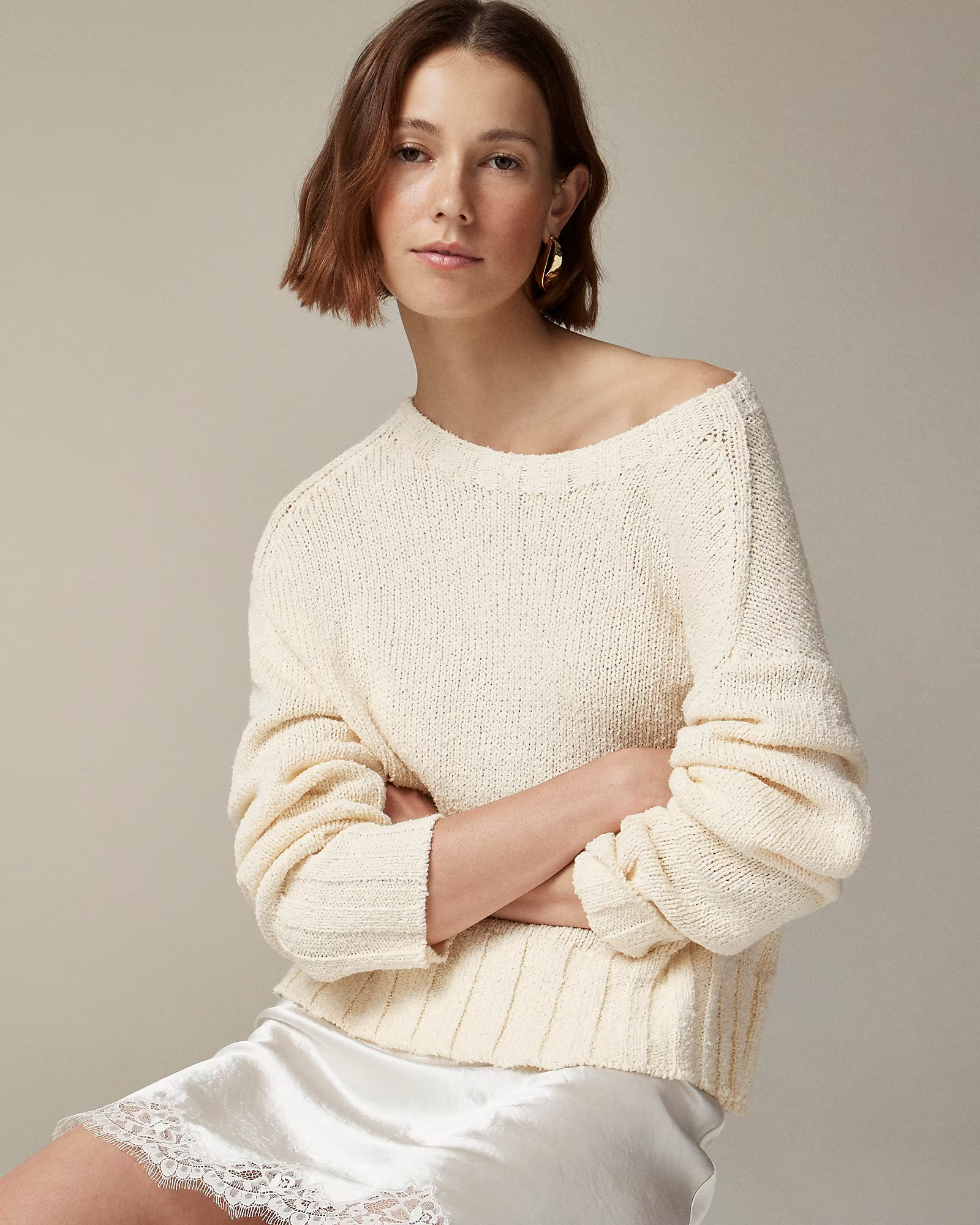 Relaxed crewneck beach sweater | J. Crew US