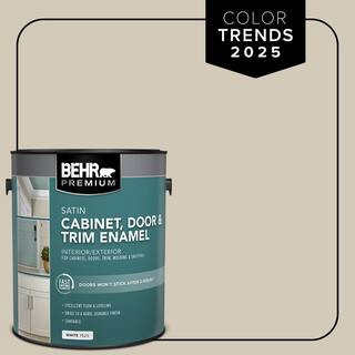 1 gal. Designer Collection #DC-010 Even Better Beige Satin Enamel Interior Cabinet, Door & Trim P... | The Home Depot