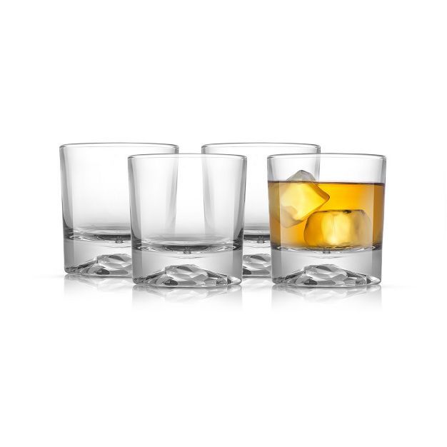 JoyJolt Radient Crystal Whiskey Glass - Set of 4 Old Fashioned Crystal Glass - 10 oz | Target