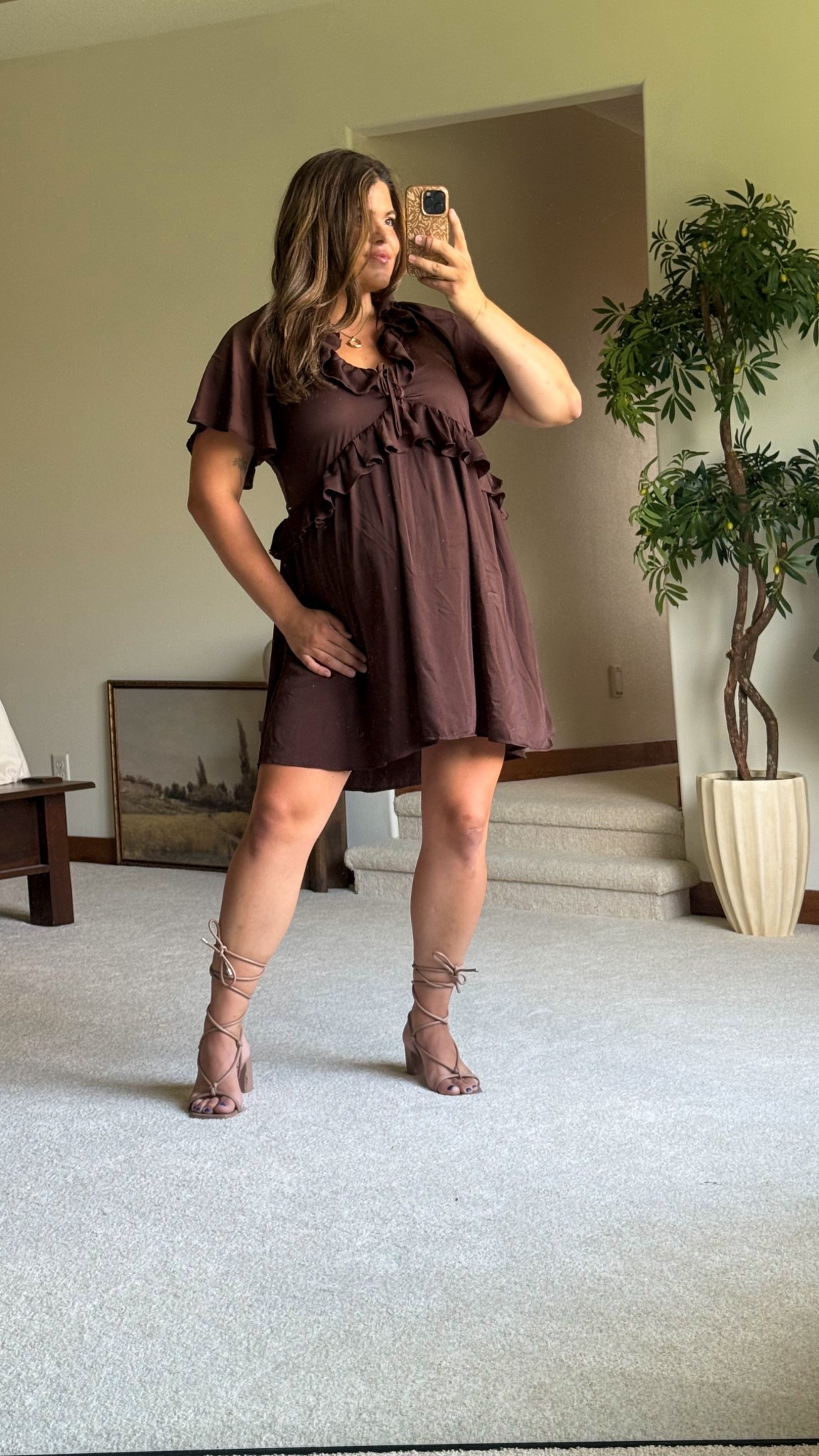 Date night outfit?! Obsessed with this fall dress from Old Navy, it’s a swing dress and lay so nice over the tummy and has really great arm coverage. Love this with suede boots but I think it would look really good with cowboy boots as well. Pair with tennis shoes if you want, too  

I’m wearing size XL, large would work but I’m sizing up for my bump 

#Midsize #Fall #OldNavy #Teacher #Work #Dress  midsize fall dress, teacher dress, family photos

#ltkseasonal #ltksalealert #ltkmidsize

#LTKSeasonal #LTKMidsize #LTKFindsUnder50