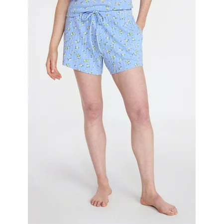 Joyspun Women’s Pointelle Knit Sleepwear Shorts, 4'' Inseam, Sizes XS-3X | Walmart (US)