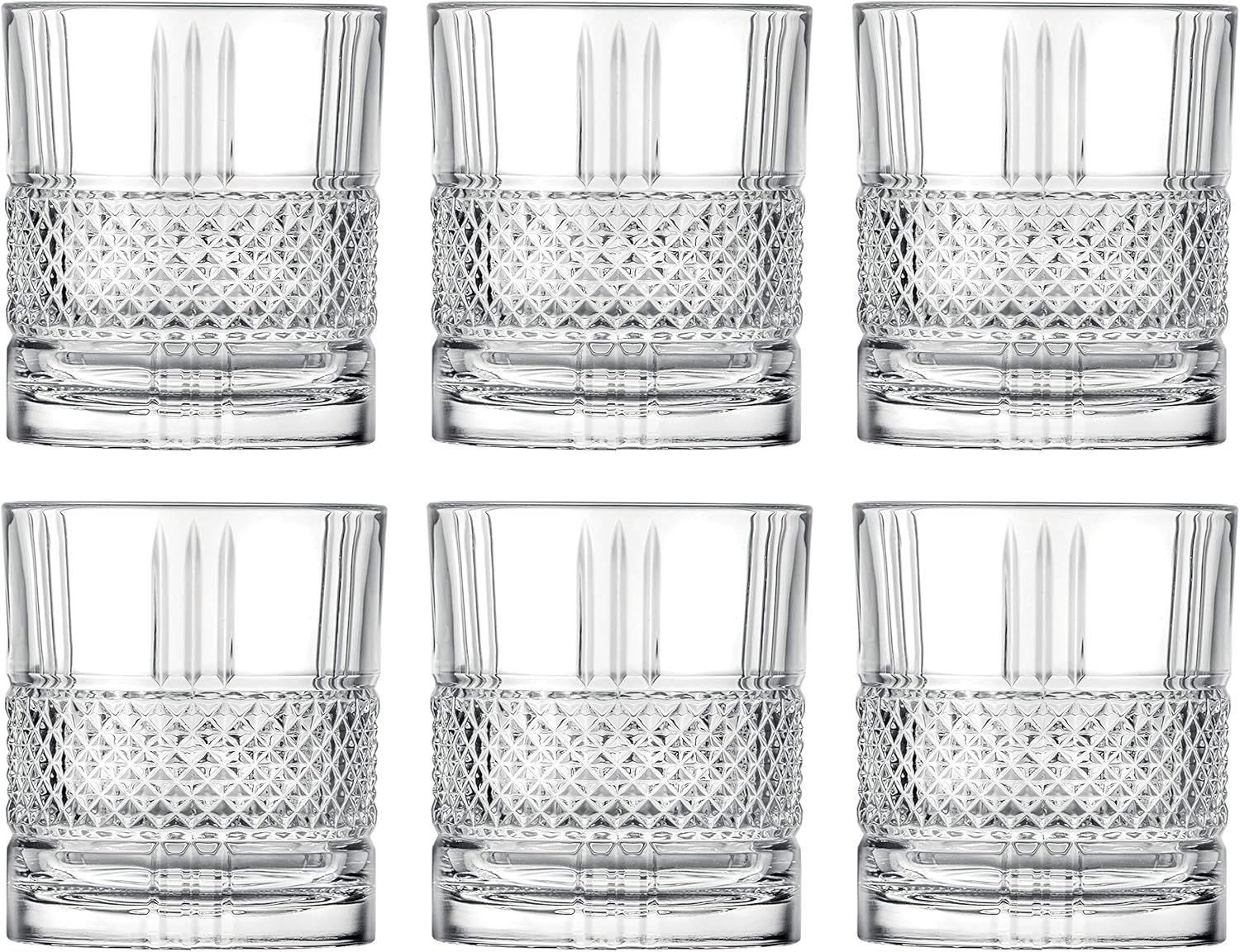 Tumbler Glass - Double Old Fashioned - Set of 6 Glasses - Designed DOF tumblers - For Whiskey - B... | Amazon (US)