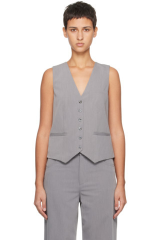 Gray Brett Vest | SSENSE