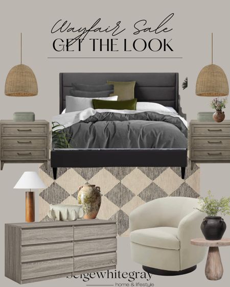 Yesterday I shared this same bed in a cream version. It’s on major sale. You wanted to see it styled in the chat old bed version… here it is. A darker bed paired with lighter accents. Most everything is on sale at Wayfair and the home decor accessories are from Amazon. 

#LTKhome #LTKstyletip #LTKsalealert