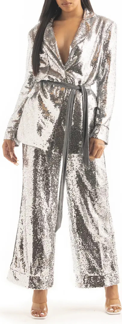 NICHOLE LYNEL THE LABEL Sequin Jacket & Pants Set | Nordstrom | Nordstrom