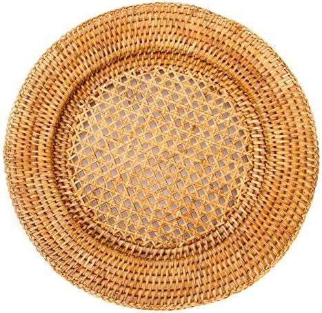 Artifacts Rattan Charger, One Size, Honey Brown | Amazon (US)