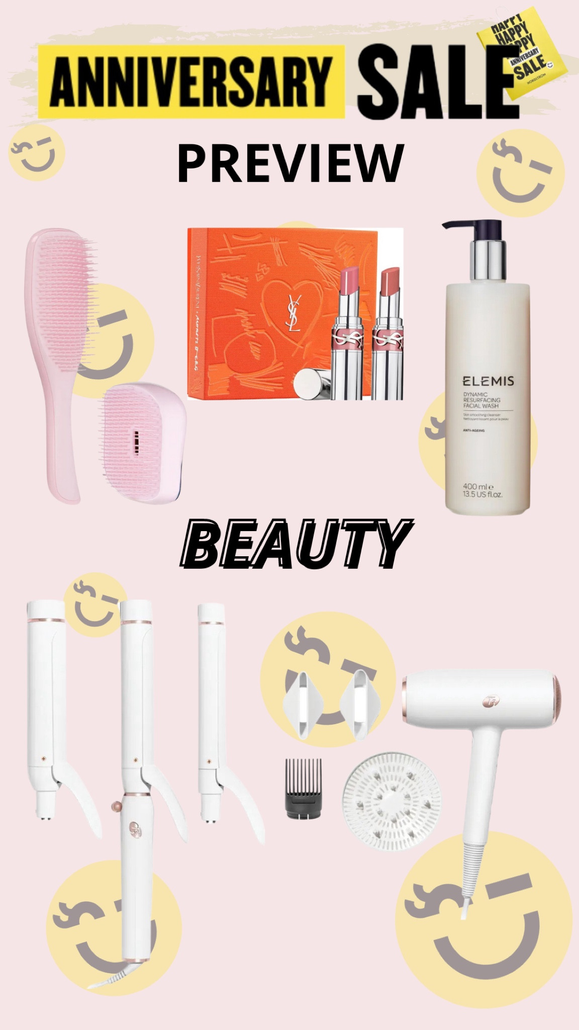 Nordstrom Anniversary Sale Preview! You can save all of these to your wishlist now so you are ready to checkout when the time comes as items do sell out fast! 

beauty products, hair care, skincare, ysl lip stick, makeup, curling iron, blow dryer, hair brush, elemis face wash, t3 curling iron, t3 hair dryer with attachments, nordstrom anniversary sale 

#LTKBeauty #LTKxNSale #LTKSaleAlert