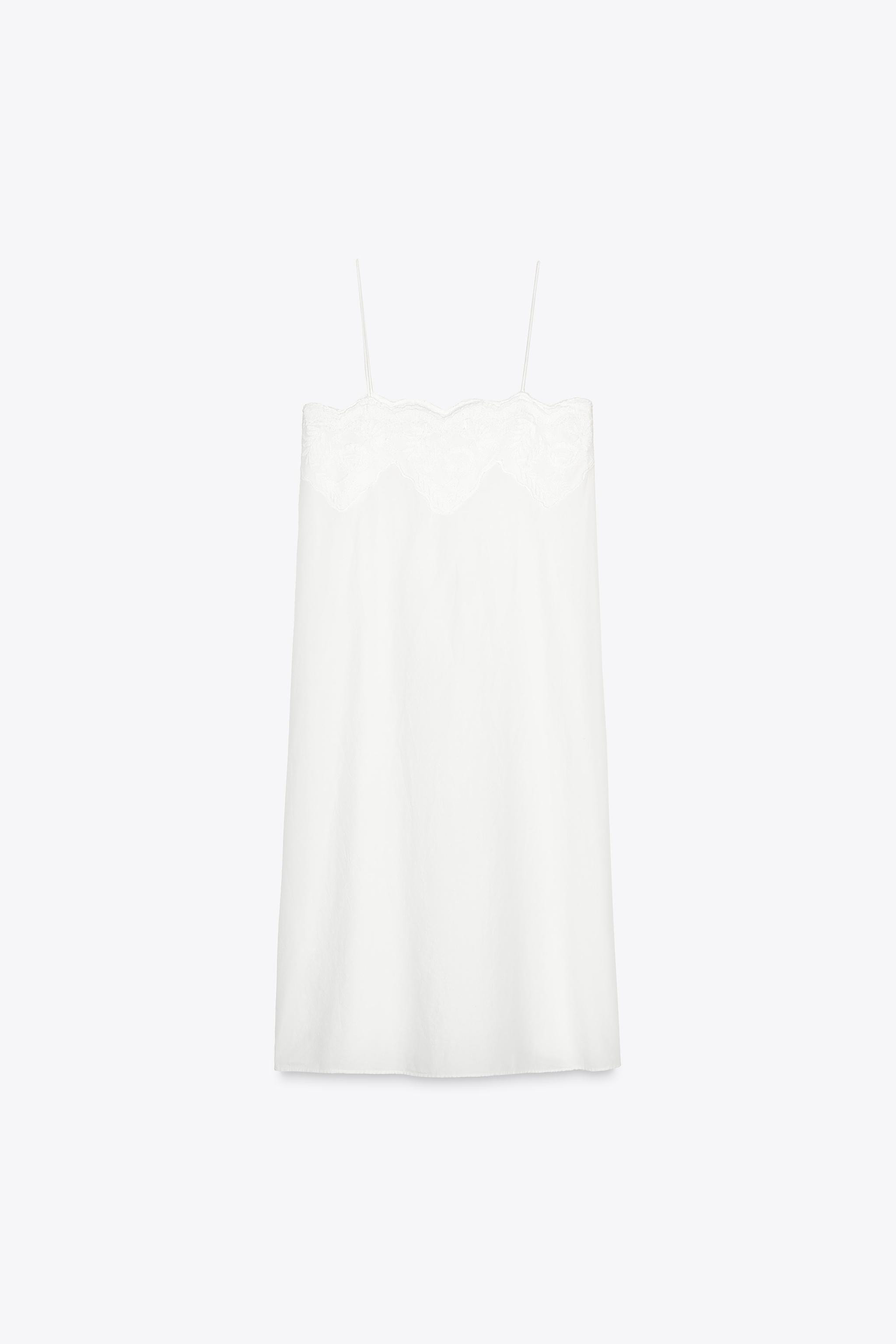 ZW COLLECTION EMBROIDERED STRAP DRESS | Zara US