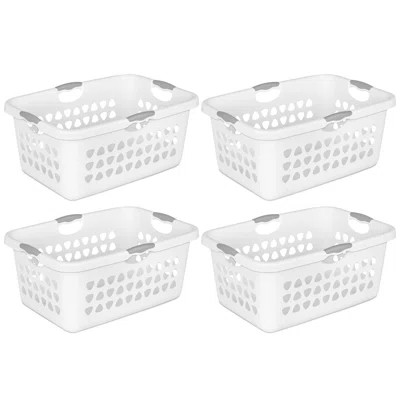 Sterilite Ultra Laundry Basket, 2 Bushel Plastic Hamper with Handles, 4 Pack | Wayfair North America