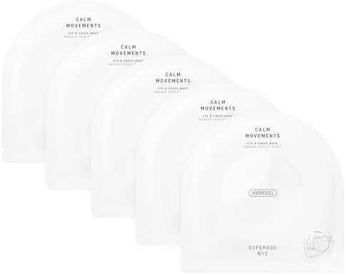 SUPEREGG Calm Movements Eye & Cheek Mask (Pack of 5): Hydrogel mask for plump, silky smooth skin.... | Amazon (US)