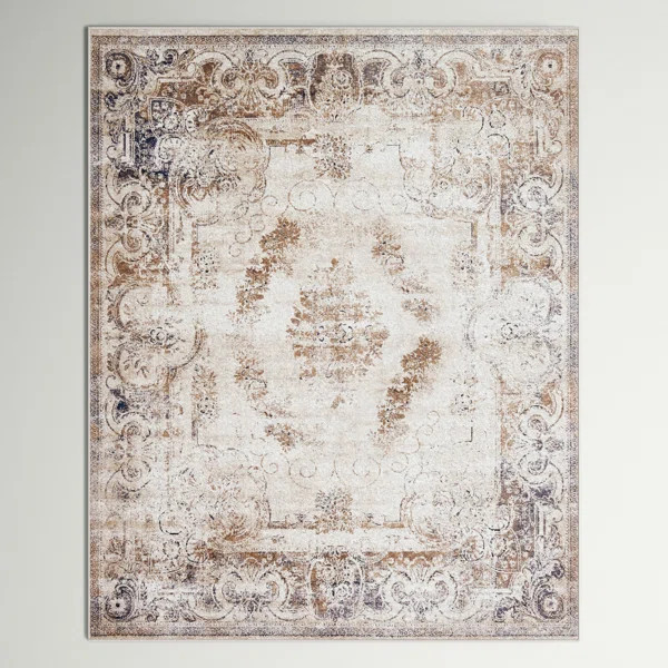 Langham Power Loom Performance Beige/Brown/Gray/Blue Rug | Wayfair North America