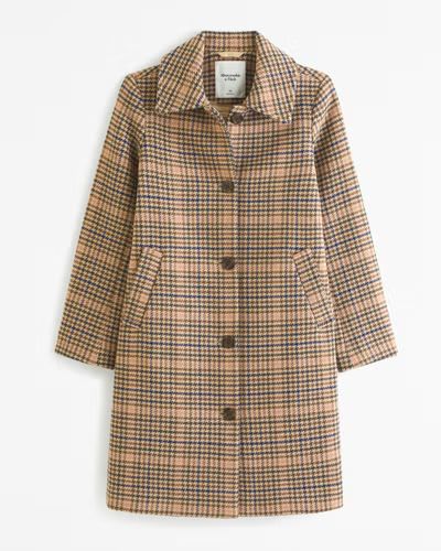 Women's Wool-Blend Mod Coat | Women's Clearance | Abercrombie.com | Abercrombie & Fitch (US)