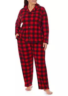 Plus Size Buffalo Plaid Pajama Set - Mom | Belk