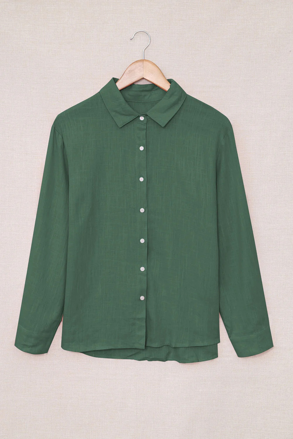 Button Up Long Sleeve Shirt Green / L | Casual Chic Boutique