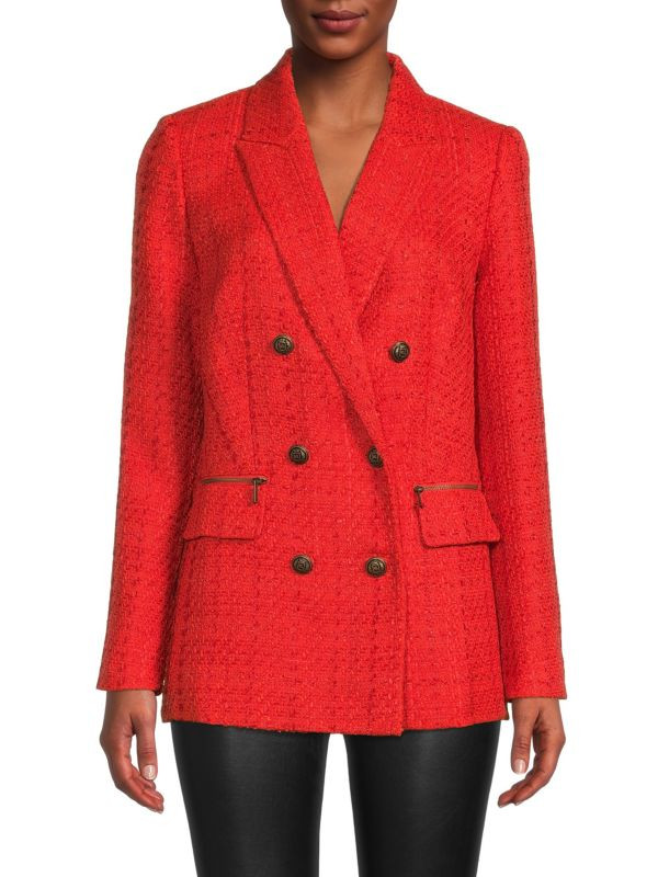 Double Breasted Tweed Blazer | Saks Fifth Avenue OFF 5TH