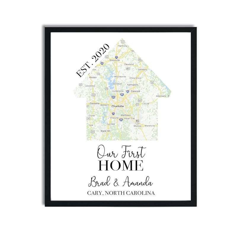 Housewarming Gift | Our First Home Gift | Home Map Print | New Home Owner Gift | Closing Gift | P... | Amazon (US)