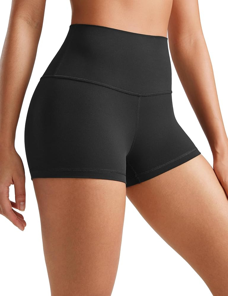 CRZ YOGA Womens Butterluxe High Waisted Biker Shorts 2.5 Inches - Yoga Workout Spandex Running Vo... | Amazon (US)