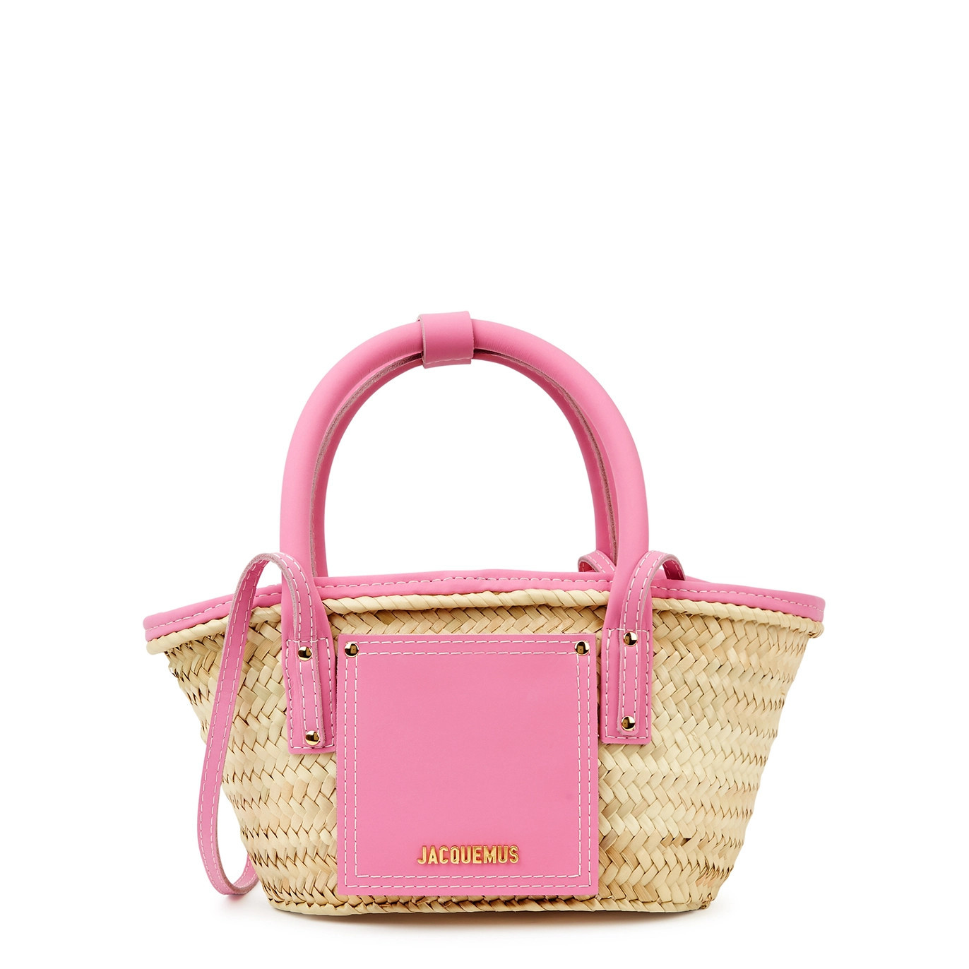 Jacquemus Le Petit Panier Soli Woven Raffia Basket Bag, Bag, Pink - Light Pink | Harvey Nichols (Global)