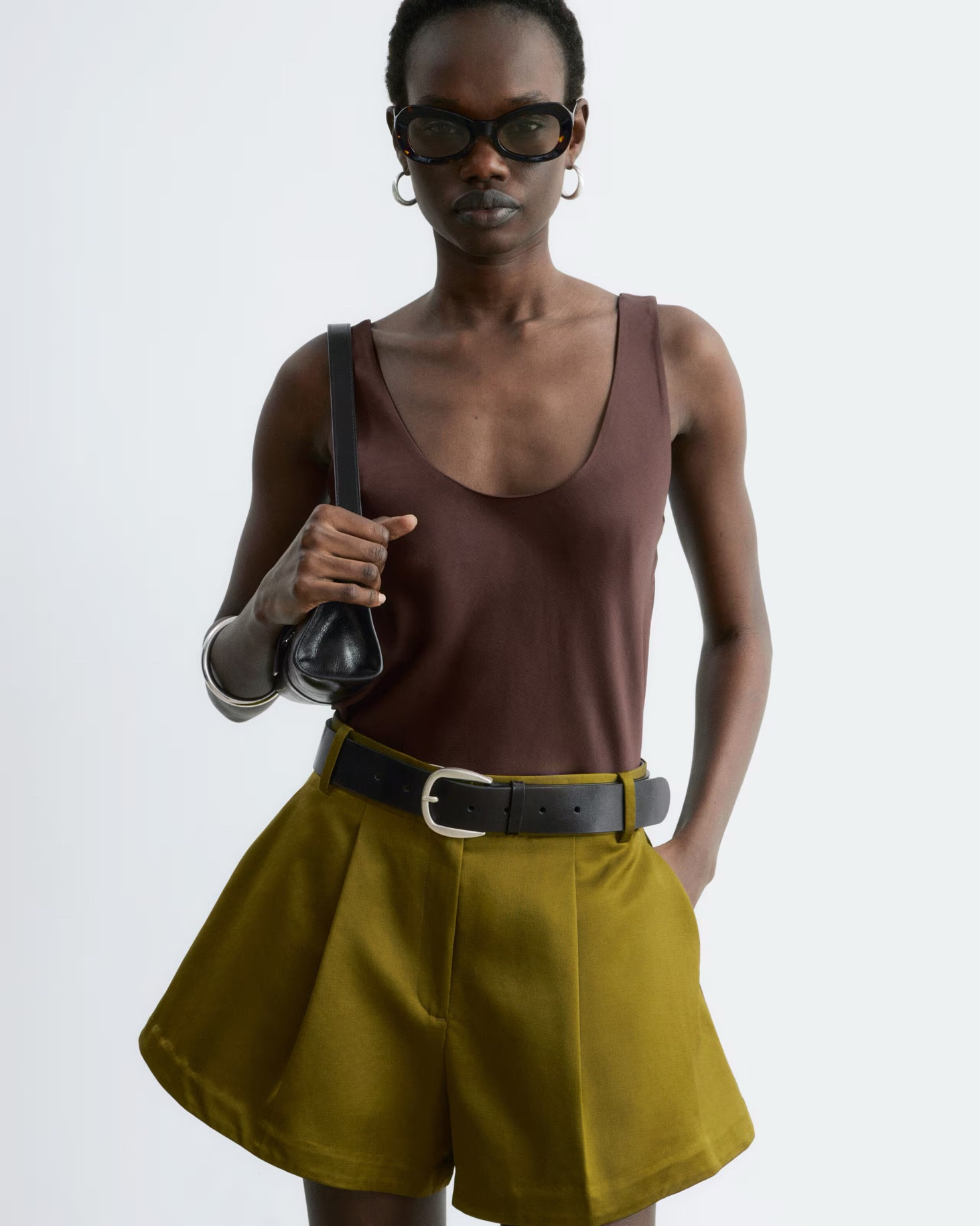 & other stories green satin shorts 
20% off: EMILY20 valid until 31st May