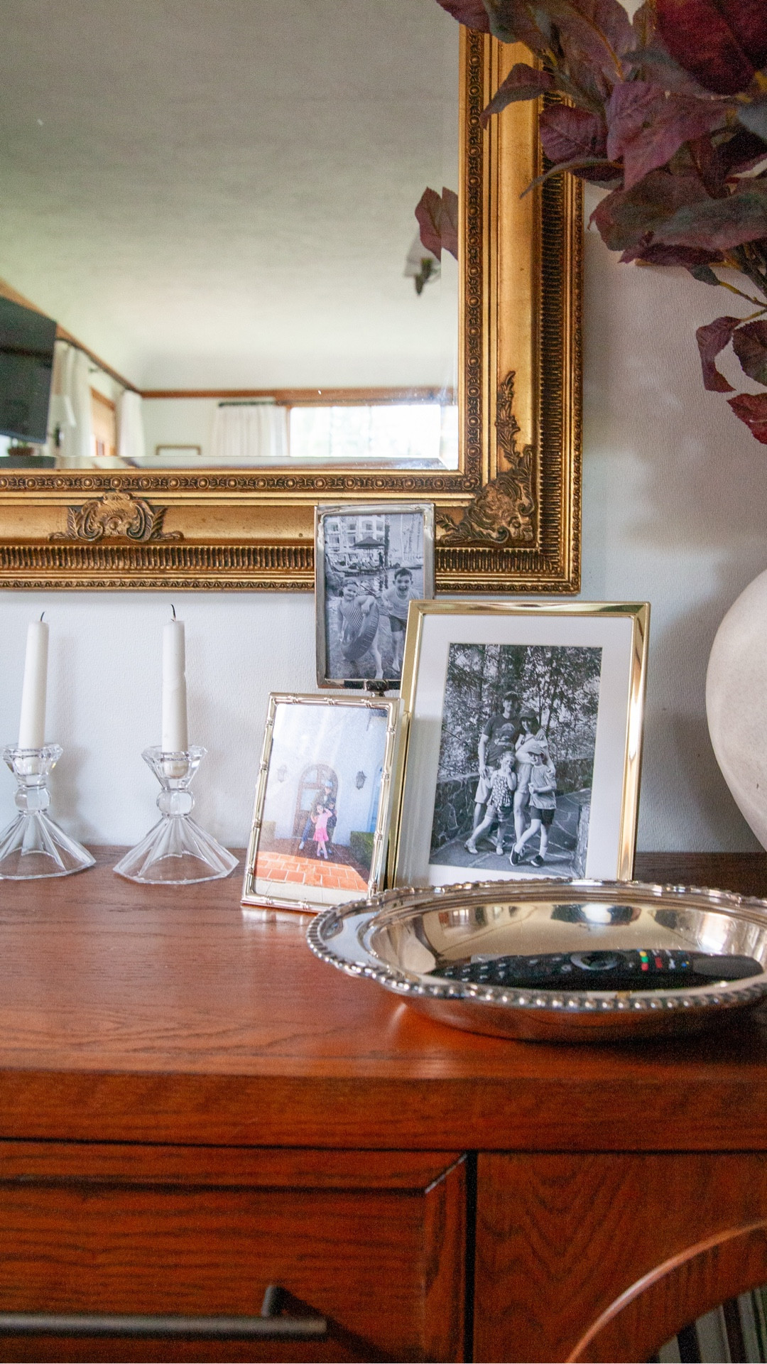 At the end of each year I order a bunch of iPhone photos in nice quality prints and get a bunch of silver and pretty frames to frame them around the house. I honestly sometimes just can’t believe that this is my life and I have these two wonderful children so I get a little sappy but I loooove being able to frame these memories and show them off in a pretty way. 

Might be an unpopular opinion, but I feel like the trend of family pictures on the wall is kind of tired… but now tabletop frames are back! And they are so fun and charming. 

Get frames that you love and photos that you love and bring yourself some extra joy every time you look at them!

I order my photos from @mpix; I’ve heard @nationsphotolab is great too. I get frames at estate sales, thrifting, and HomeGoods. Linking some great choices here.

#LTKSeasonal #LTKmomlife #LTKHome