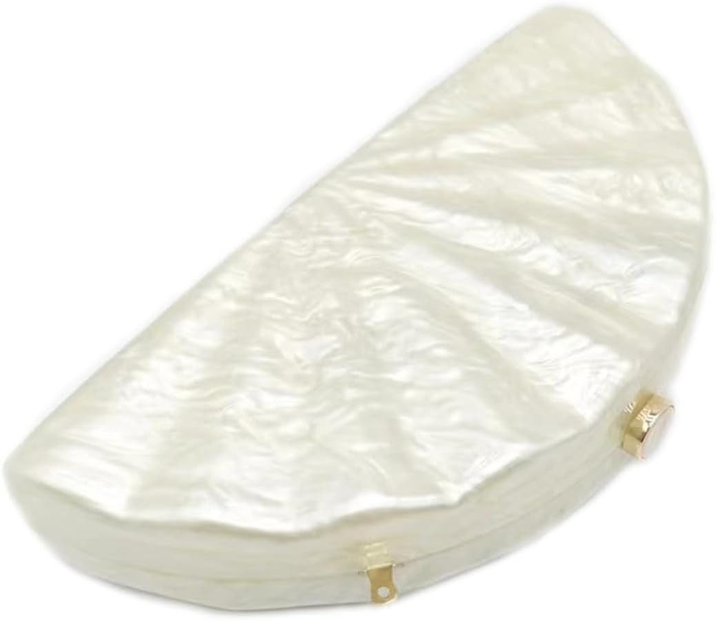Acrylic Shell Shaped Bag Luxury Marble Clutch Evening Purses for Women Glitter Handbag for Weddin... | Amazon (US)
