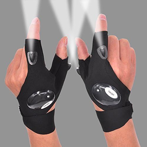 LED Flashlight Glove Gifts for Men Father Day Outdoor Fishing Gloves Dad Men Gifts with Stretchy Str | Amazon (US)