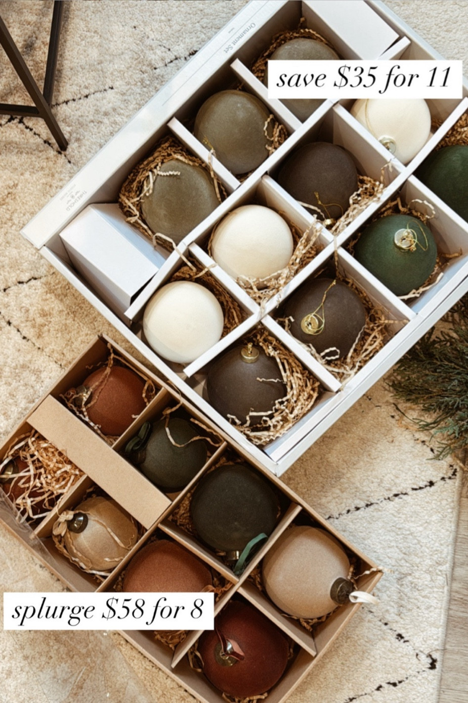 Splurge or save my velvet ornaments! 

#LTKHoliday #LTKSeasonal #LTKStyleTip