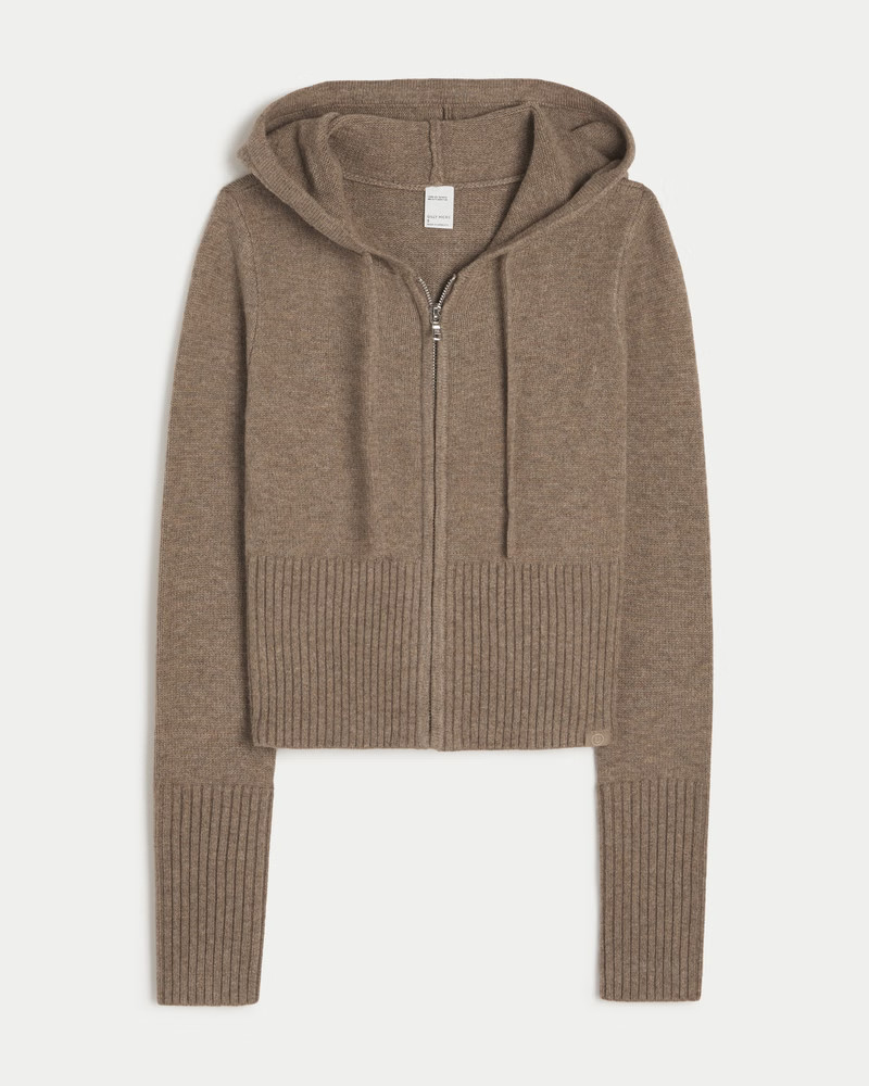 Gilly Hicks Sweater-Knit Zip-Up Hoodie | Hollister (UK)