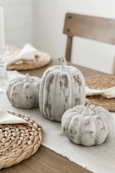Picked up these cutie ceramic pumpkins at Target yesterday and I love them! Together they make the perfect seasonal centerpiece for my dining room table. 

#LTKhome #LTKSeasonal