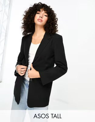 ASOS DESIGN Tall Mix & Match slim boy suit blazer in black | ASOS | ASOS (Global)