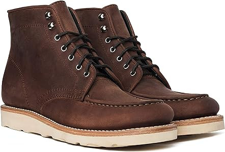 Thursday Boot Company Men's Diplomat Moc Toe Leather Boot | Amazon (US)
