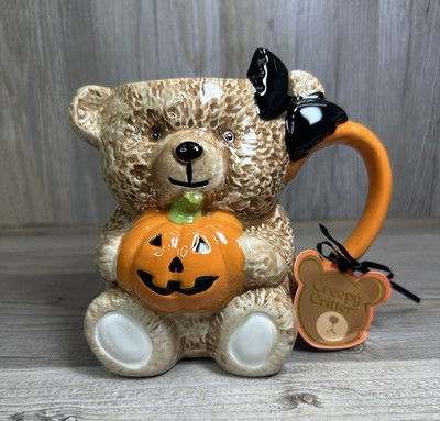 Creepy Critters Bear Holding Pumpkin Halloween Mug Brand New Summerween | eBay US