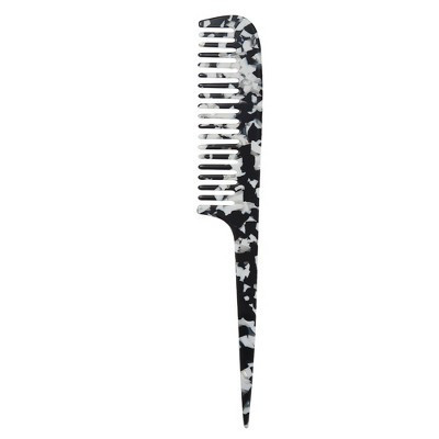 Unique Bargains Women's Acetate Wide Tooth Hair Comb Black White 1 Pc | Target