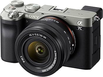 Sony Alpha 7C Full-Frame Compact Mirrorless Camera Kit - Silver (ILCE7CL/S) | Amazon (US)