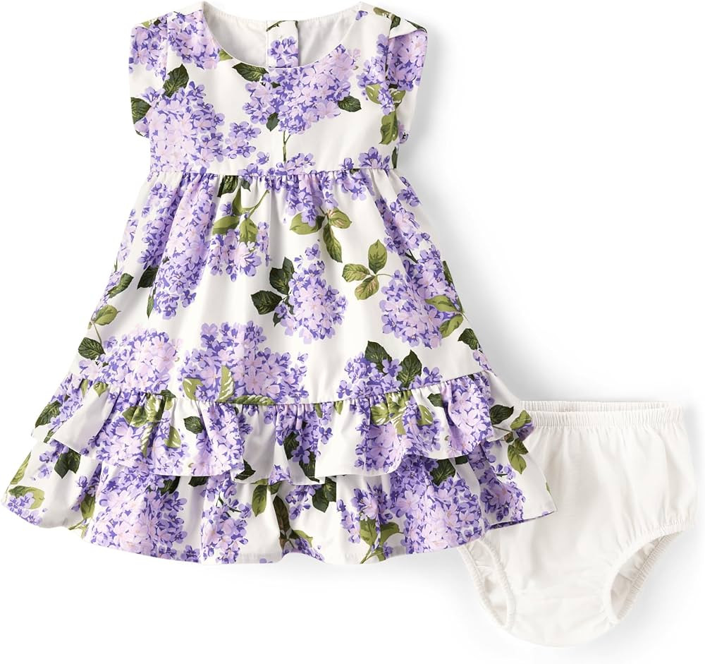 Gymboree Baby Girls' One Size Short Sleeve Dressy Special Occasion Dresses with Diaper Cover | Amazon (US)
