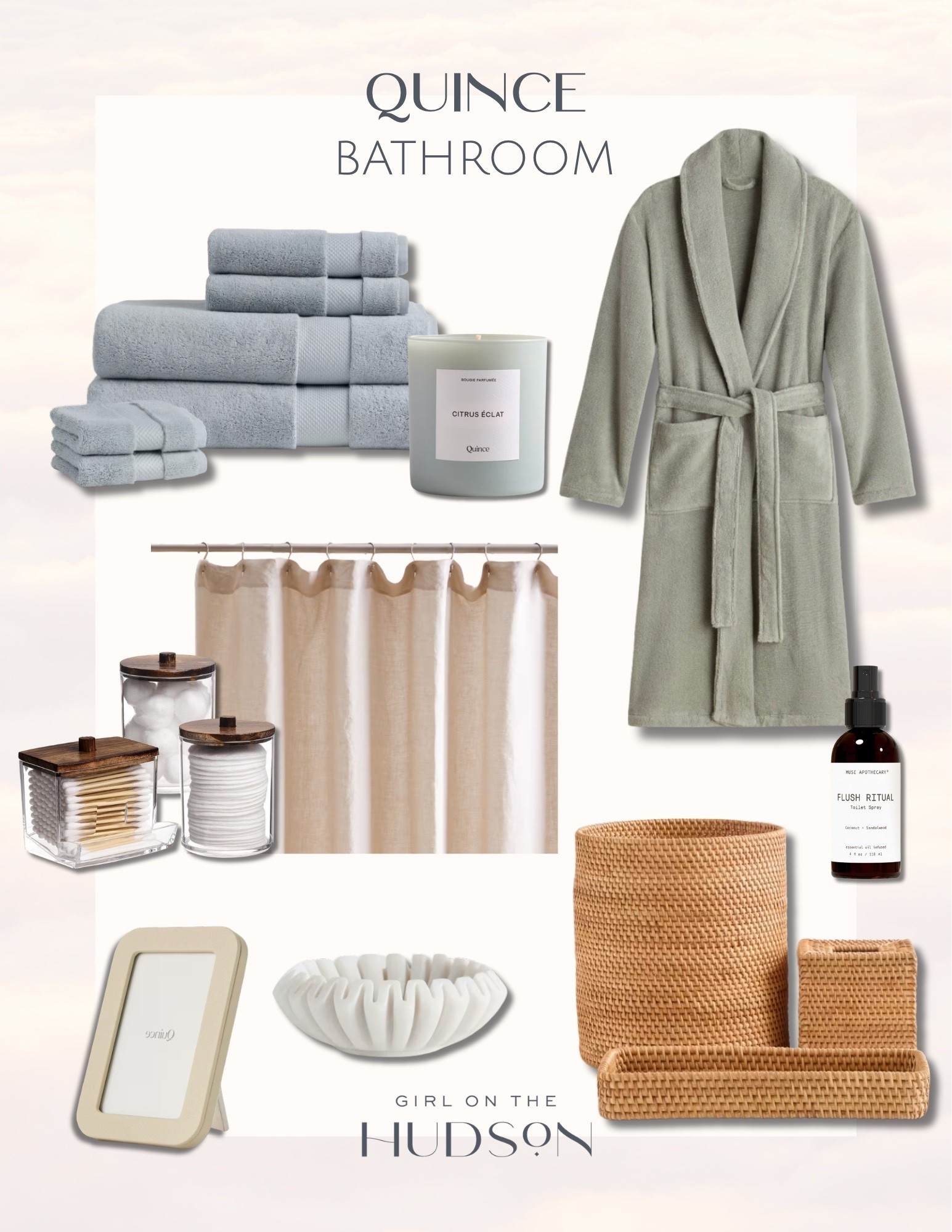@Quince bathroom favorites 🤍 Creating a calm, elevated bathroom doesn’t have to be complicated. I love these timeless pieces for adding soft textures, organization, and those little details that make an everyday space feel more special.

Quince bathroom, Quince home, bathroom decor, luxury bath towels, bath robe, bathroom organization, shower curtain, neutral bathroom decor, woven storage baskets, bathroom accessories, spa bathroom ideas, girlonthehudson

#LTKdayinmylife #LTKSeasonal #LTKHome