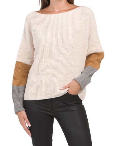 Millie Stripe Sleeve Sweater | Sweaters | T.J.Maxx | TJ Maxx