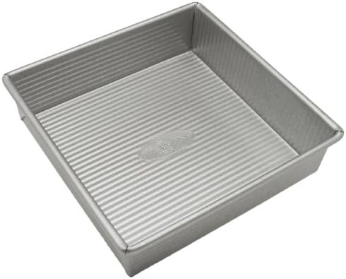 USA Pan Bakeware Nonstick Square Cake Pan, 8 Inch, Aluminized Steel | Amazon (US)
