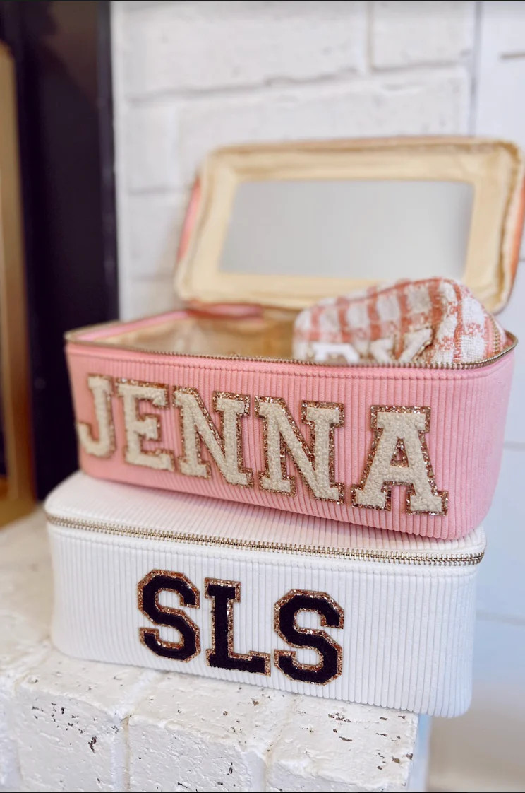 Corduroy Open Top Cosmetic Pouch | KenzKustomz