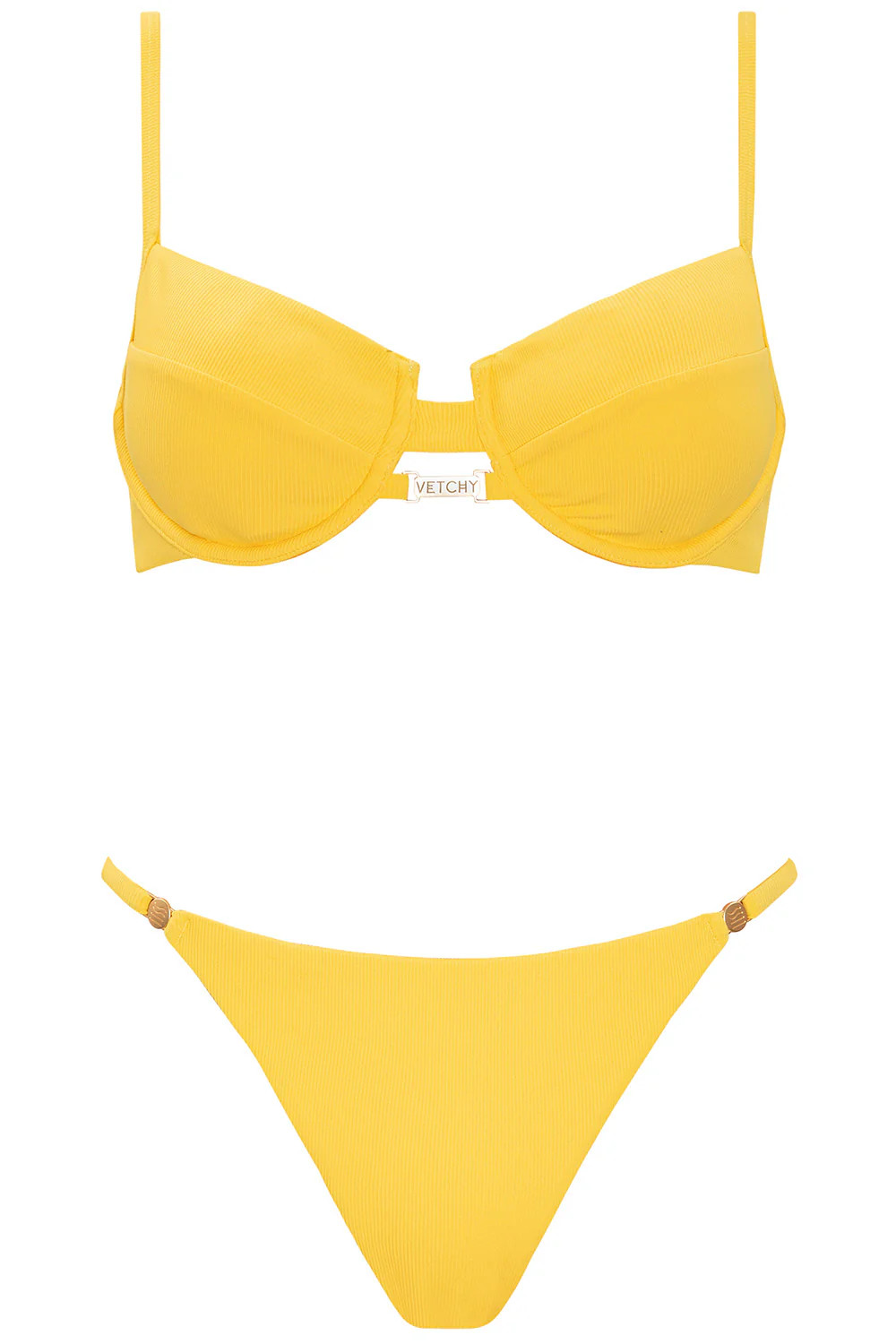 Bondi Bikini Honey Ribbed Set | VETCHY LLC