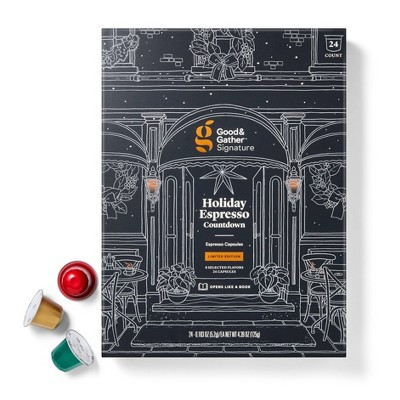 Holiday Countdown Calendar Espresso Roast Coffee Pods - 24ct - Good & Gather™ | Target