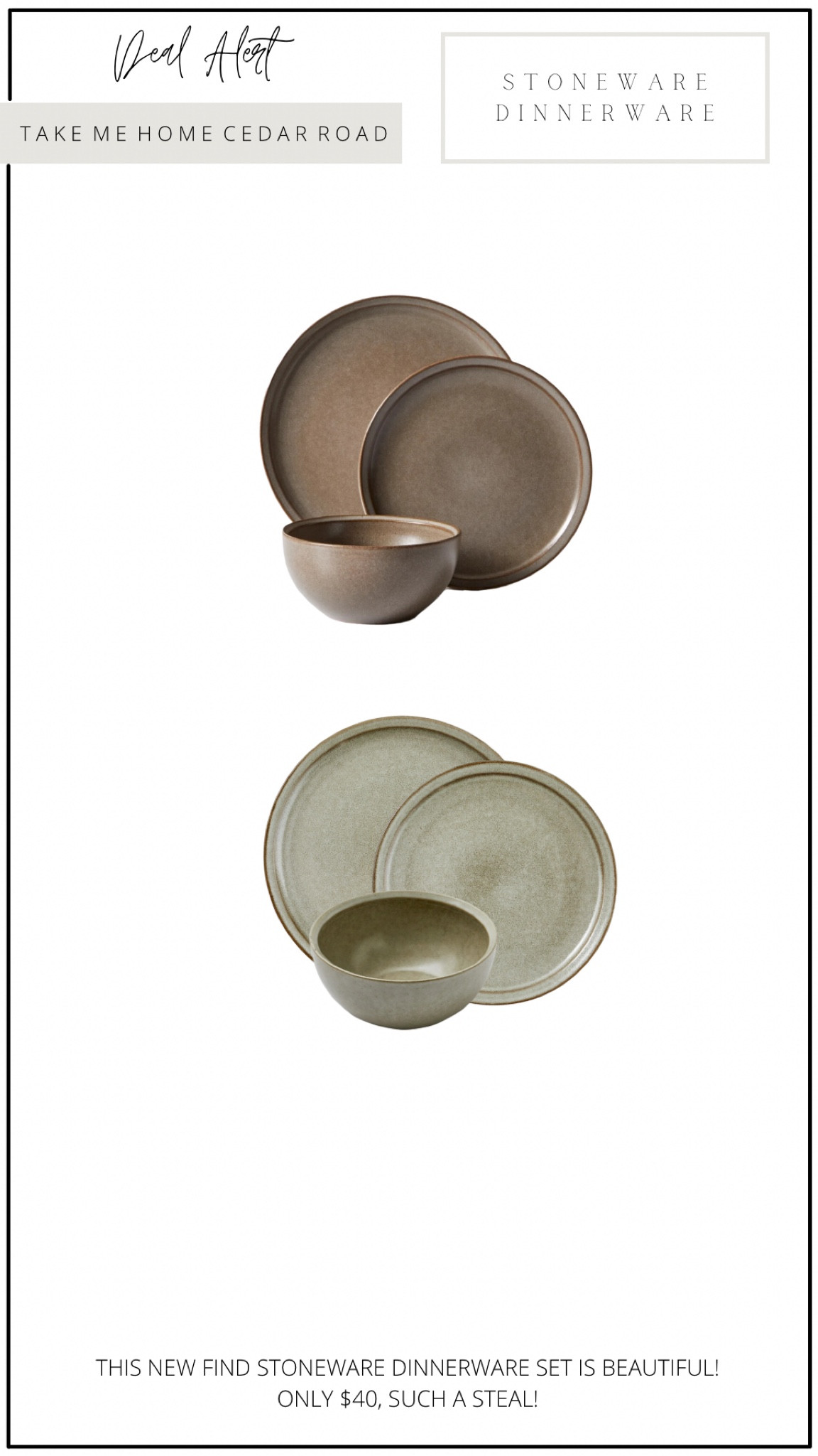 Prettiest stoneware dinnerware sets at Walmart, only $40! Such a steal! 

Kitchen, neutral kitchen
Dinnerware set

#LTKSaleAlert #LTKFindsUnder50 #LTKHome