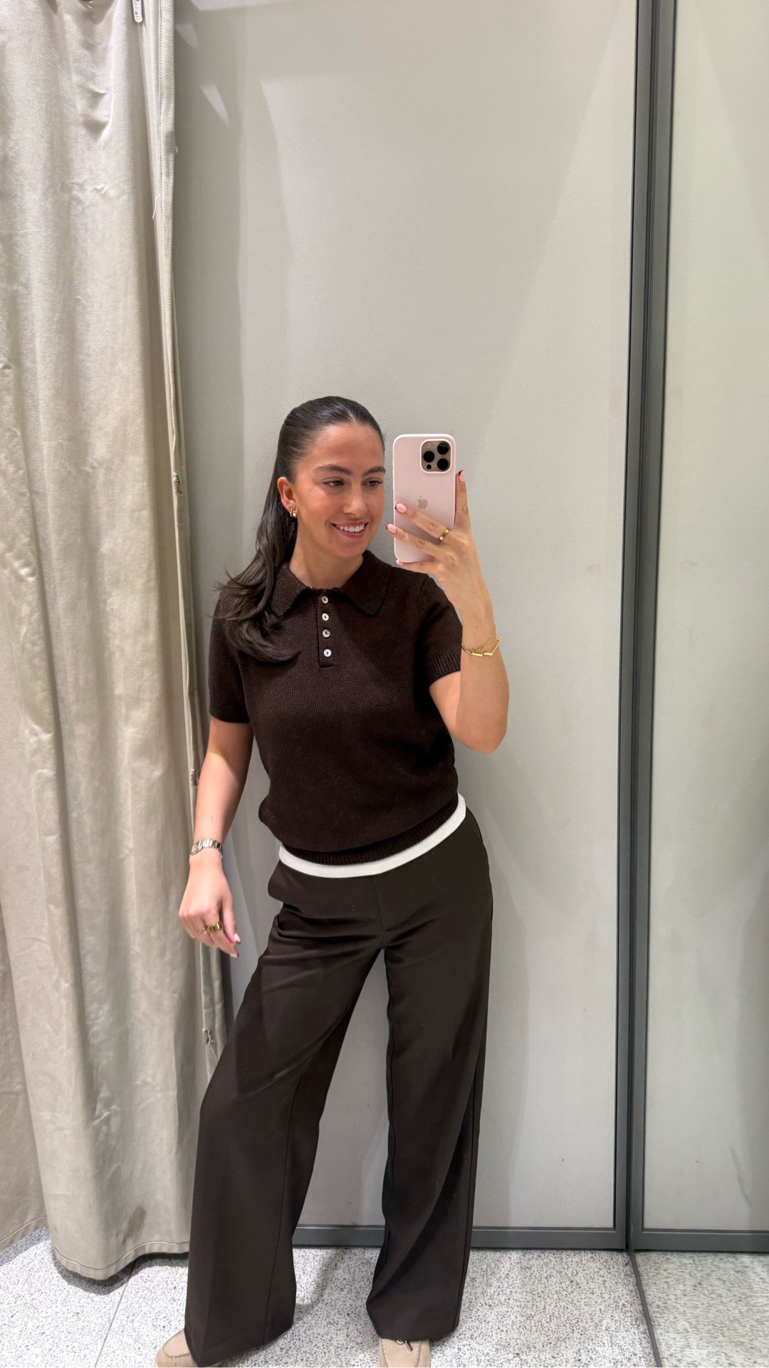 Workwear - brown polo - staples 

#LTKstyletip #LTKworkwear #LTKspring