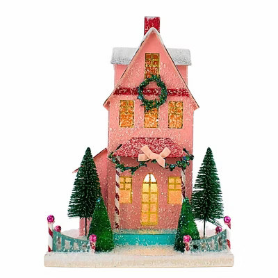 Cody Foster 14.5 Inch Merry Christmas House Christmas Putz House , Christmas Decor Retro Vintage Putz Look Holiday (1PC) | Target