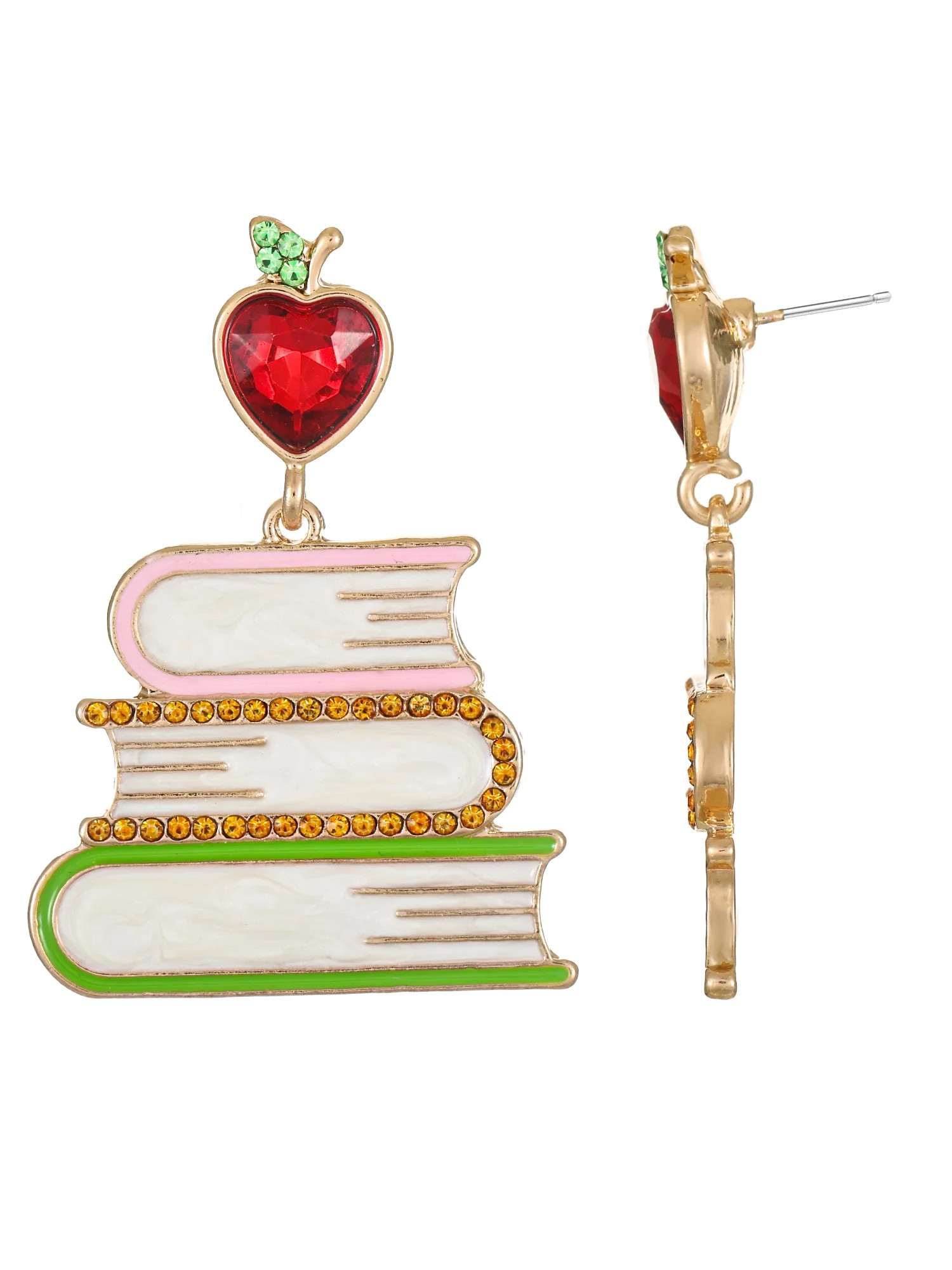 Packed Party Goldtone Library Voice Earrings, Female, 1 Pair | Walmart (US)